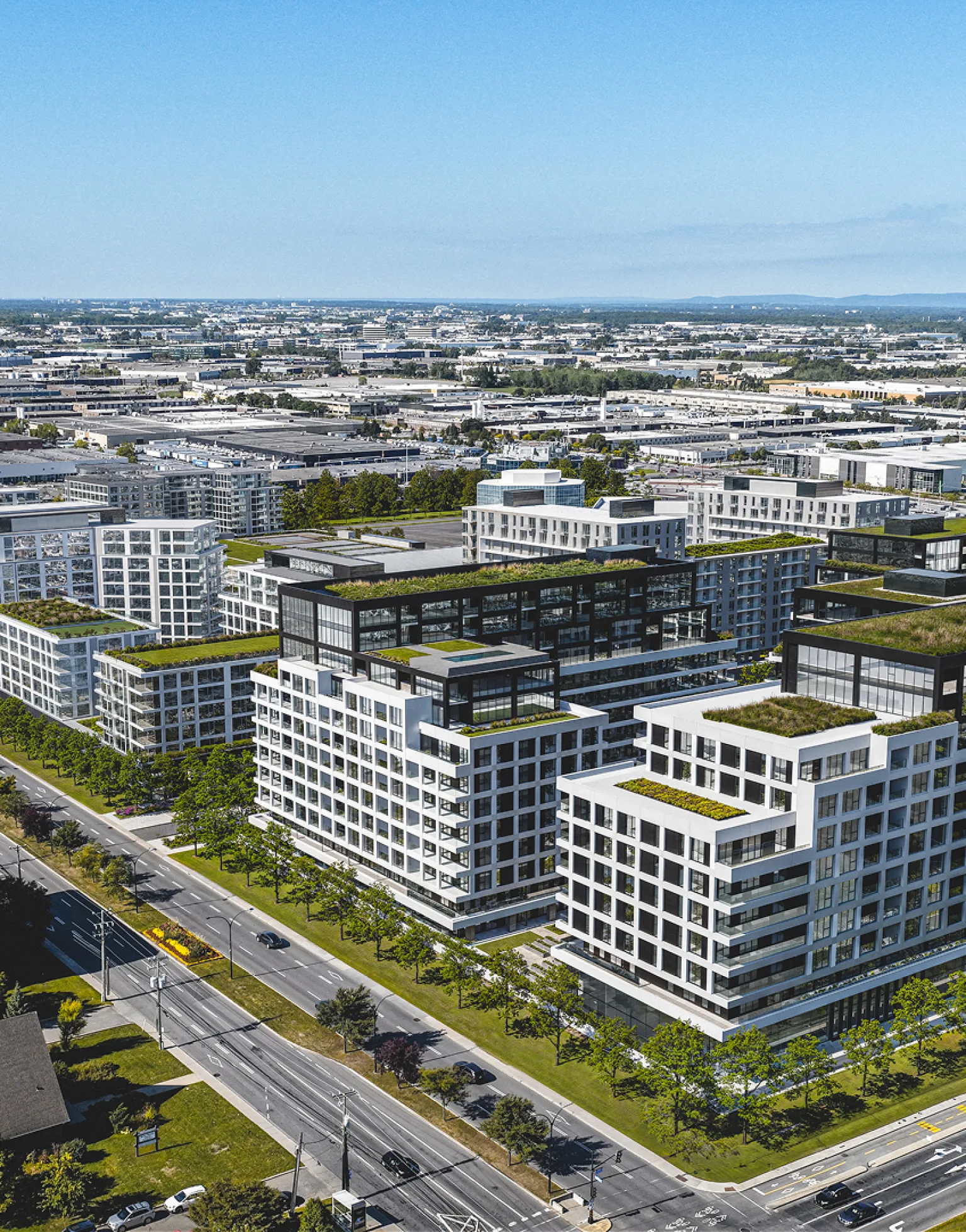 Vue aérienne d'un City Centre