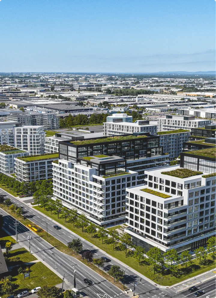 Aerial view of Laval.